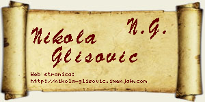 Nikola Glišović vizit kartica